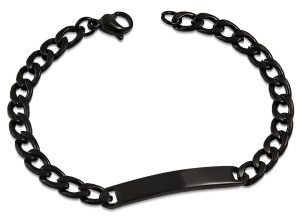 Amanto Armband Delmer Black - Dames - 316L Staal PVD - Graveer - 6 mm - 19 cm-0