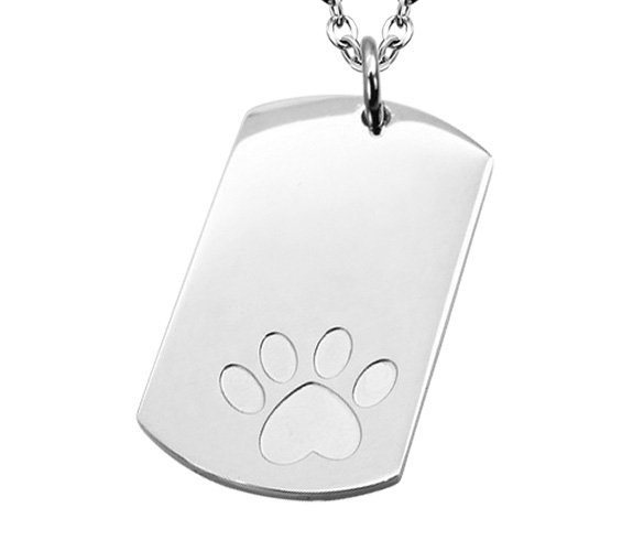 Amanto Ketting Dilys - Unisex - 316L Staal PVD - Dogtag - 36 x 20 mm - 50 cm-0