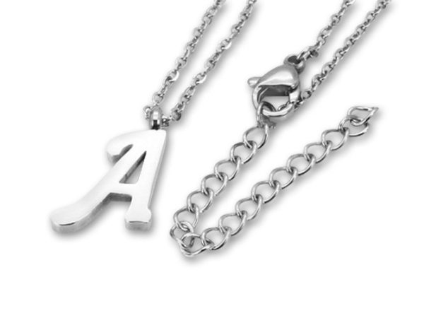 Amanto Ketting A - Unisex - 316L Staal - Letter - 16 x 10 - 50 cm-0
