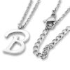 Amanto Ketting B - Unisex - 316L Staal - Letter - 18x12mm - 50cm-0
