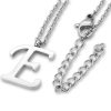 Amanto Ketting E - Unisex - Staal PVD - Letter - 18x14mm - 50cm-0