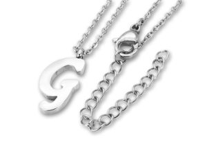 Amanto Ketting G - Unisex - 316L Staal PVD - Letter - 18 x 8 - 50 cm-0