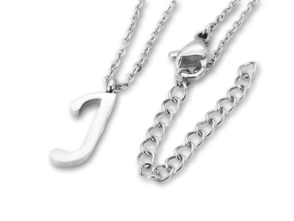 Amanto Ketting J - Unisex - 316L Staal PVD - Letter - 18 x 6 - 50 cm-0