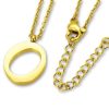Amanto Ketting O Gold - Unisex - 316L Staal Goud PVD - Letter - 19 x 13 - 50 cm-0