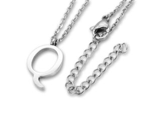 Amanto Ketting Q - Unisex - 316L Staal PVD - Letter - 19 x 11 - 50 cm-0