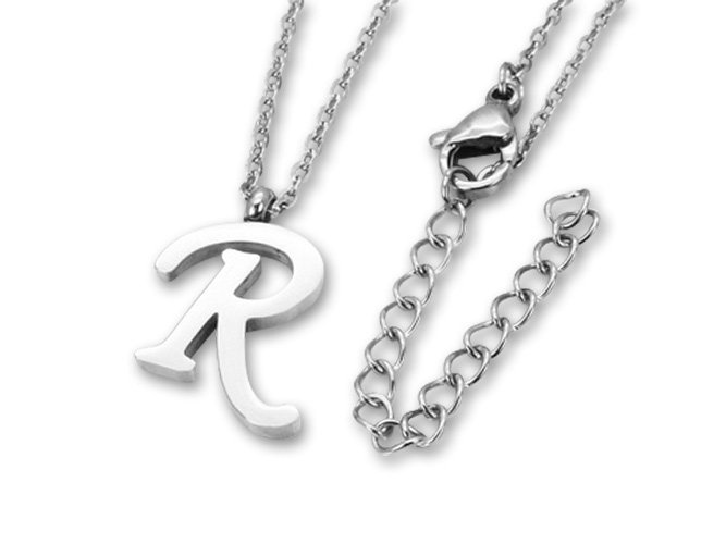 Amanto Ketting Letter R - 316L Staal PVD - Alfabet - 16x11mm - 50cm-0