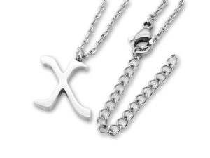 Amanto Ketting X - Unisex - 316L Staal PVD - Letter - 18 x 13 - 50 cm-0