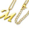Amanto Ketting M Gold - Unisex - 316L Staal Goud PVD - Letter - 19 x 18 - 50 cm-0