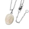 Amanto Ketting Dilin - Dames - 316L Staal PVD - Zirkonia - Natuursteen - 19 x 14 mm - 50 cm-0