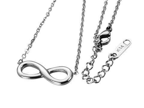 Amanto Ketting Diete - Dames - 316L Staal PVD - Infinity - 8 x 22 mm - 46 cm-0