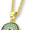 Amanto Ketting Eeva Gold - Dames - 316L Staal Goud PVD - Rond -Zirkonia - ∅11 mm - 50 cm-0