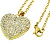 Amanto Ketting Elief Gold - Dames - 316L Staal Goud PVD - Zirkonia - Hart - 23x22 mm - 45 cm-0