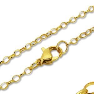 Amanto Ketting Elia - Unisex - 316L Staal Goud PVD - Anker - 2 mm - 60 cm-0