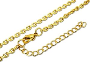 Amanto Ketting Elias Gold - Unisex - 316L Staal Goud PVD - Anker - 2,7 mm - 40+5 cm-0