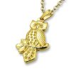 Amanto Ketting Dijara Gold - Dames - 316L Staal Goud PVD - Uil - 35 x 19 mm - 50 cm-0