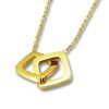 Amanto Ketting Eise Gold - Dames - 316L Staal Goud PVD - Geometrisch - 13x13 mm - 50 cm-0