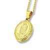 Amanto Ketting Efla Gold - Dames - 316L Staal Goud PVD - Medaillon - Maria - 23x14 mm - 45 cm-0