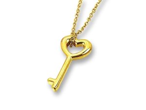 Amanto Ketting Efi Gold - Dames - 316L Staal Goud PVD - Sleutel - 23x11 mm - 45 cm-0