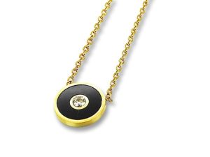 Amanto Ketting Efia Gold - Dames - 316L Staal Goud PVD - Rond -Zirkonia - ∅12 mm - 48 cm-0