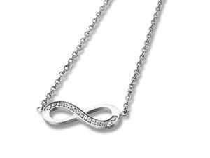 Amanto Ketting Eileen - Dames - 316L Staal PVD - Infinity - 7x20mm - 48cm-0