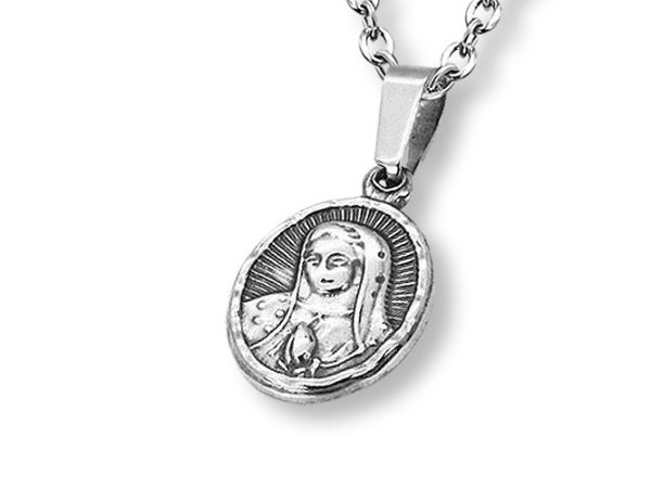 Amanto Ketting Emira - Unisex - 316L Staal PVD - Maria - 20x14 mm - 45 cm-0