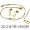 Amanto Ketting Emer Gold - Dames - 316L Staal Goudkleurig PVD - Infinity - 13x5 mm - 43+5 cm-21907