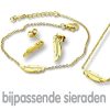 Amanto Armband Ema Gold - Dames - 316L Staal Goudkleurig PVD - Veer - 18+3 cm-21818