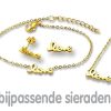 Amanto Armband Emi Gold - Dames - 316L Staal Goudkleurig PVD - Love - 18+3 cm-21984