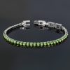 Montebello Armband Catinca Green - Dames - 316L Staal - Zirkonia - 3 mm - 18+3 cm - Aanpasbaar-22828