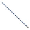 Amanto Armband Ester Blue - Dames - 316L Staal - Kwaad Oog- Blauw - 19 cm-0