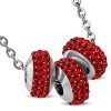 Amanto Ketting Erza Red - Dames - 316L Staal PVD - Zirkonia - bedel - 42 cm-0