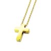Amanto Ketting Evrin Gold - Dames - 316L Staal PVD - Kruis - 15x11 mm - 42 cm-0