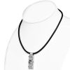 Amanto Ketting Gerald B - Heren - 316L Staal PVD - Rubber - 50x19 mm - 51 cm-24793