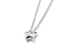 Amanto Ketting Gemma - Dames - 316L Staal PVD - Zirkonia - Ster - ∅8 mm - 50 cm -0