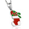 Montebello Ketting Christmas - Dames - 316L Staal - Epoxy - Kerst - 37x40mm - 45cm-0