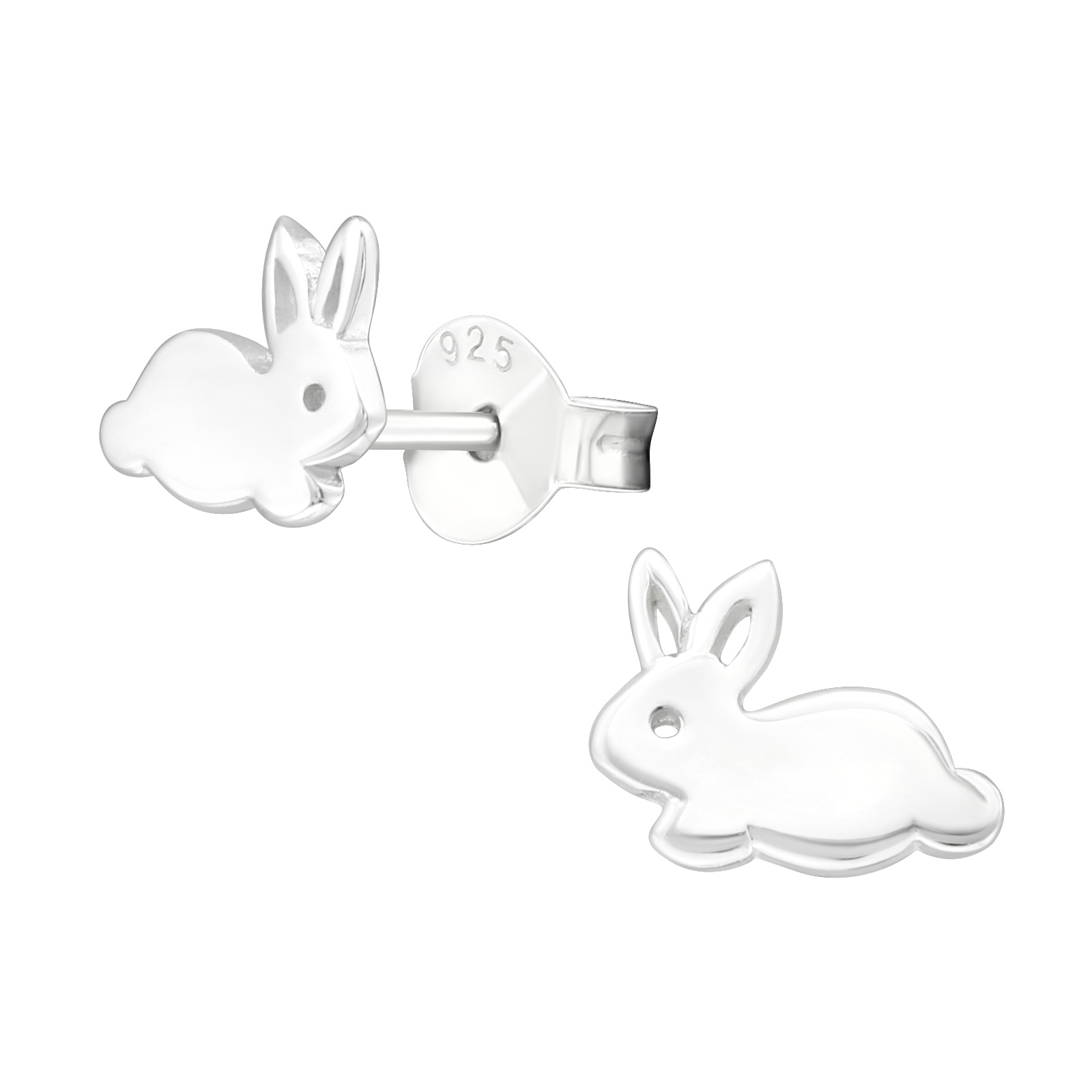 Princess Oorbellen Rabbit 925 E-Coating - Konijn - 8x6mm - Amanto Juwelen