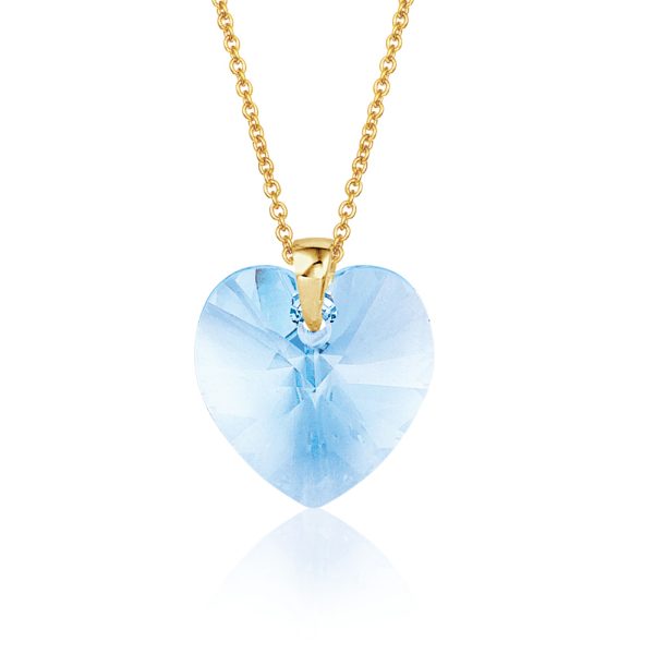 swarovski ketting met hartje verguld